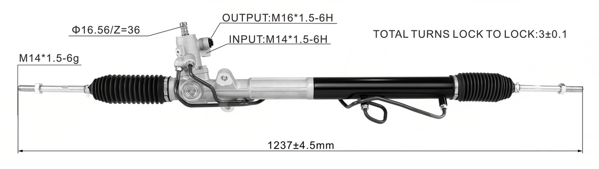 Mitsubishi E55A E54A Galant 93-96 Hydraulic Power Steering Rack | KITLAMT