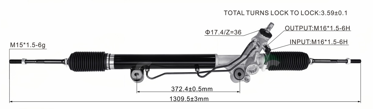 江淮T6  JAC Hydraulic Power Steering Rack | KITLAMT