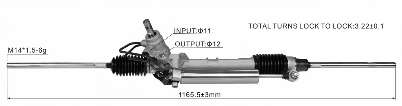 BERLINGO / BERLINGO FIRST Box Body/MPV (M_) 1.1 i (MAHDZ, MBHDZ, MBHFX) 1996-2008 Hydraulic Power Steering Rack | KITLAMT