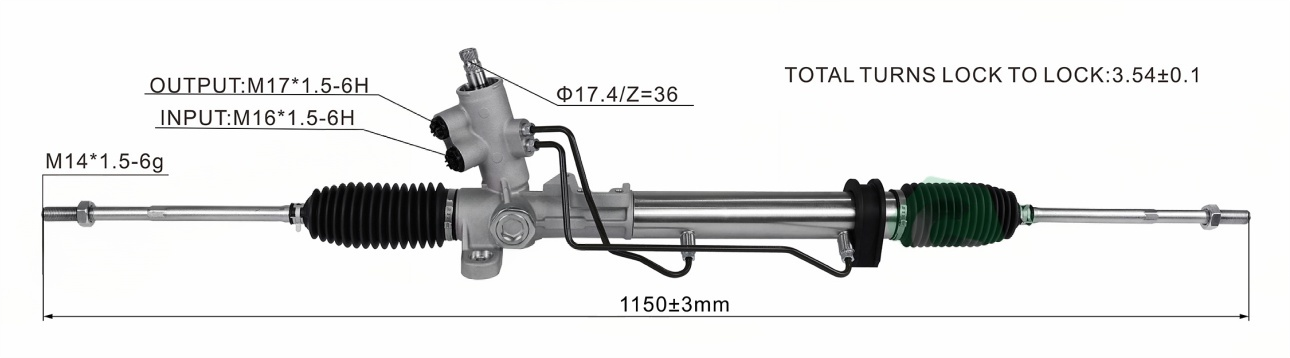 Chery Tiggo 3X Hydraulic Power Steering Rack | KITLAMT