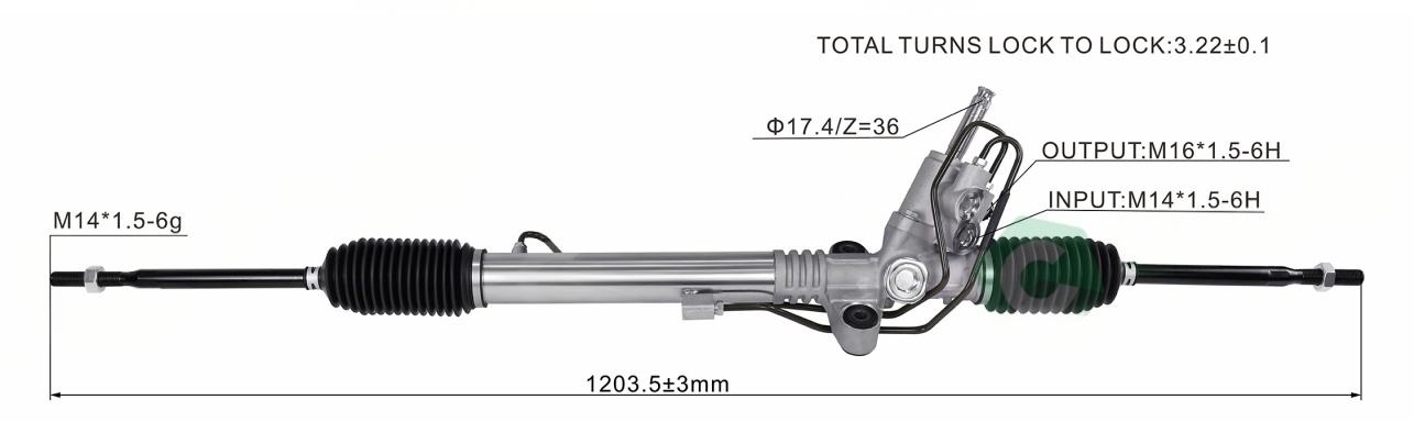 SUBARU IMPREZA 2008-2009 Hydraulic Power Steering Rack | KITLAMT