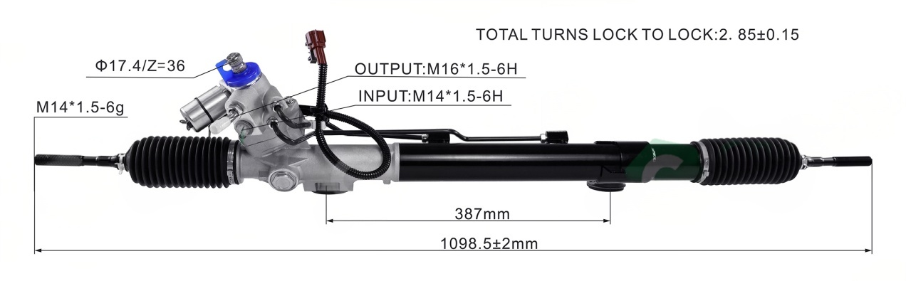 EX35  4WD Electric Hydraulic Power Steering Rack | KITLAMT