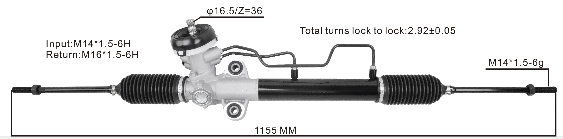 Hyundai Accent 2000-2006 Hydraulic Power Steering Rack | KITLAMT