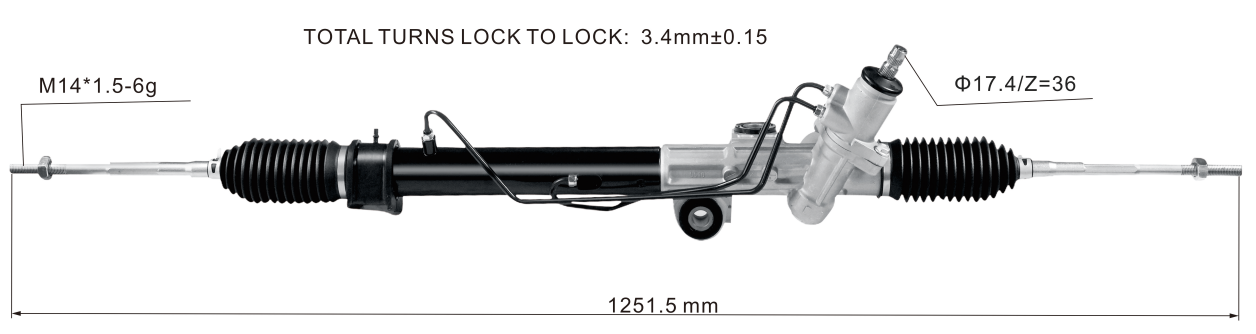 Isuzu D-Max 2WD 2002- Hydraulic Power Steering Rack | KITLAMT