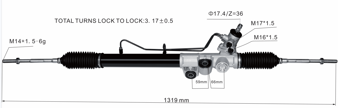 Isuzu D-Max 4WD 2002- Hydraulic Power Steering Rack | KITLAMT