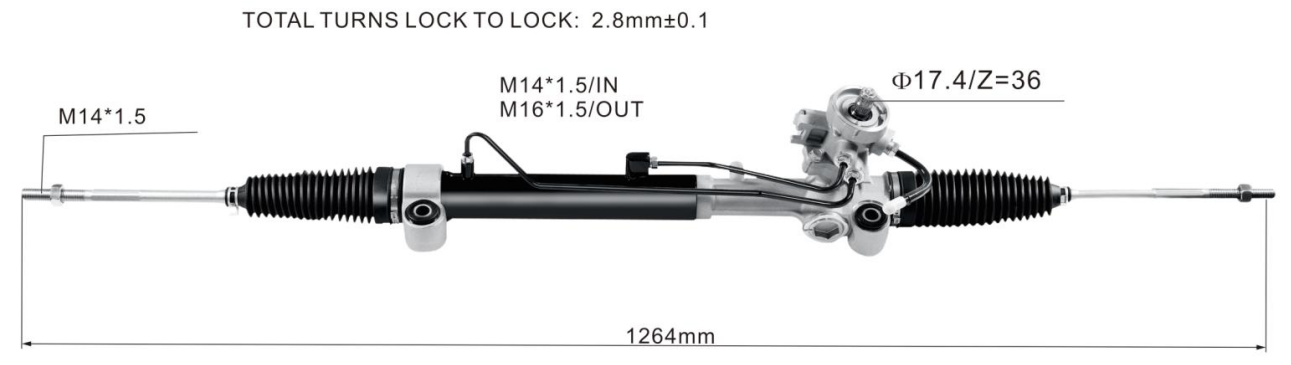 Ford Escape 2001- Hydraulic Power Steering Rack | KITLAMT