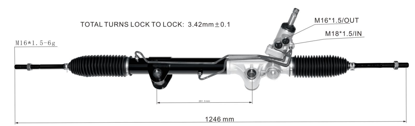 Dodge Nitro 2007-2011 Hydraulic Power Steering Rack | KITLAMT