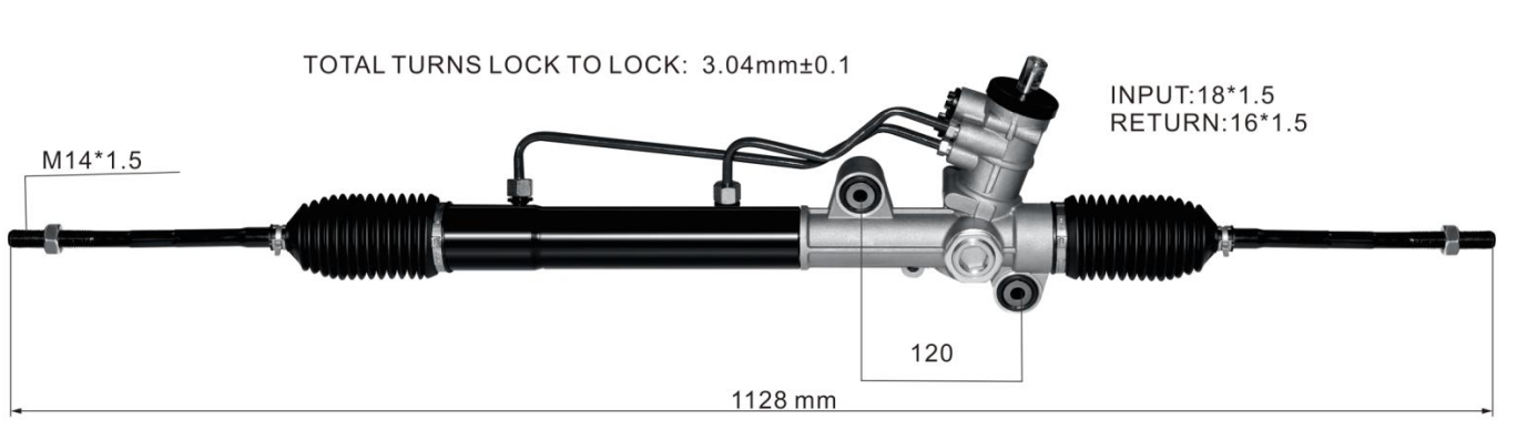 Chevrolet  Optra 2002- Hydraulic Power Steering Rack | KITLAMT
