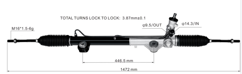 Ford F-150 4WD 2004-2008 Hydraulic Power Steering Rack | KITLAMT