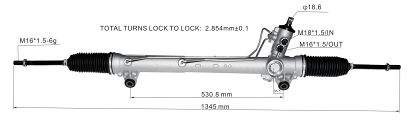 Jeep Grand Cherokee 2005-2008 Hydraulic Power Steering Rack | KITLAMT