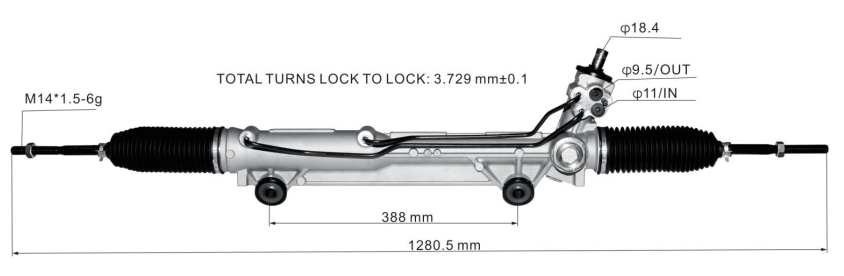 Ford Explorer 2006-2010 Hydraulic Power Steering Rack | KITLAMT