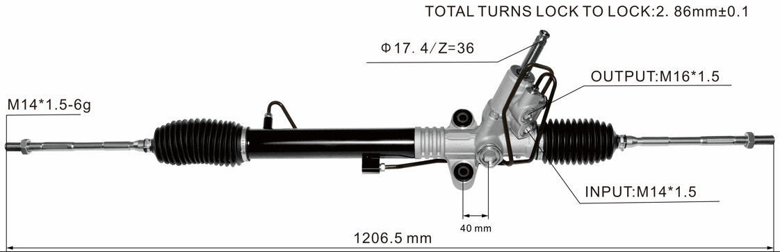 Subaru outback 2003- Hydraulic Power Steering Rack | KITLAMT
