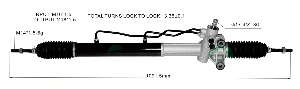 Mercedes-Benz MB 100 1996- Hydraulic Power Steering Rack | KITLAMT