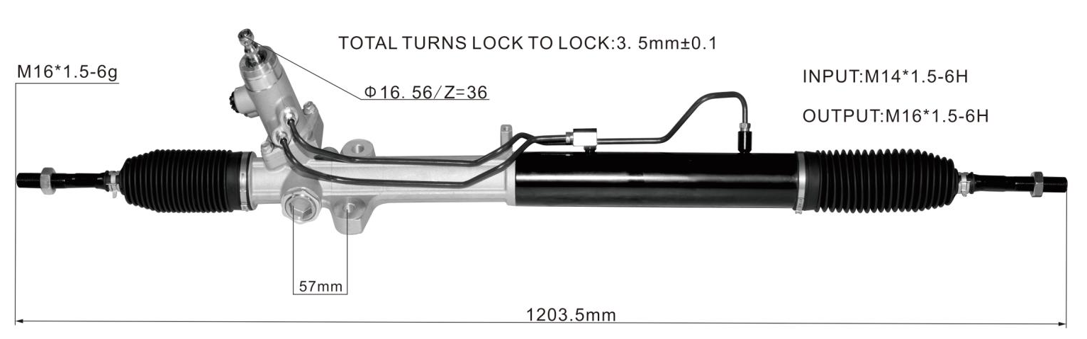 KIA CARNIVAL 2005- Hydraulic Power Steering Rack | KITLAMT