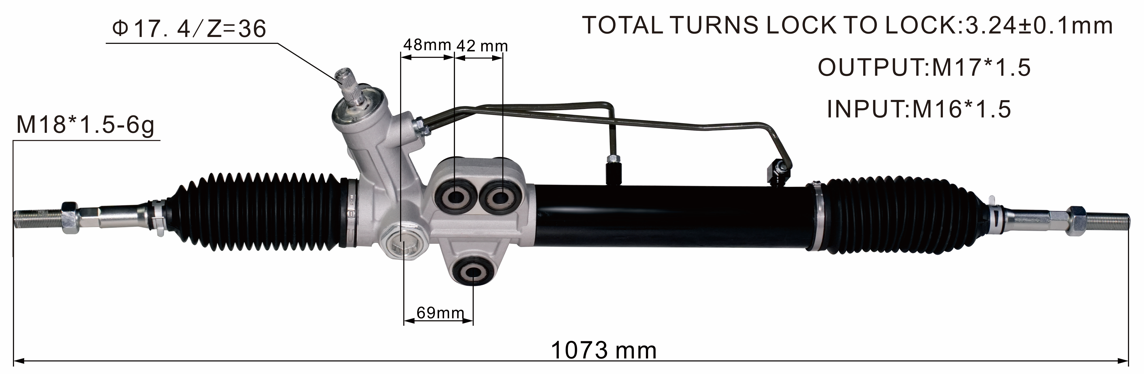 Isuzu ELF Hydraulic Power Steering Rack | KITLAMT