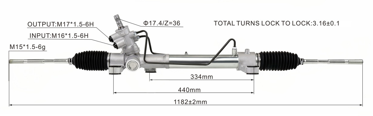ANT10L.2AZ Hydraulic Power Steering Rack | KITLAMT
